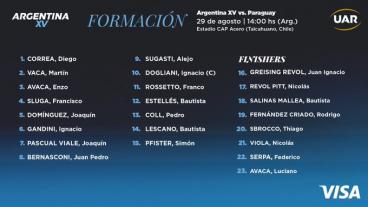 El tucumano Pfister será titular en el debut de Argentina XV