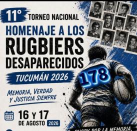 Se jugará en Bajo Hondo el 11° Torneo Nacional Homenaje a los Rugbiers Desaparecidos Tucumán 2026 | Tercer Tiempo NOA