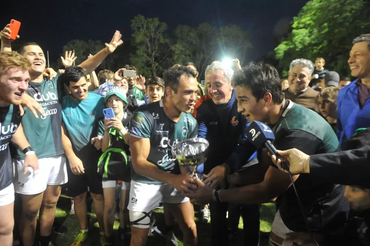 Verdinegro de Alegría. Tucumán Rugby venció en dos de las tres finales a Natación y se corono campeón anual en 2021. Foto: La Gaceta. 